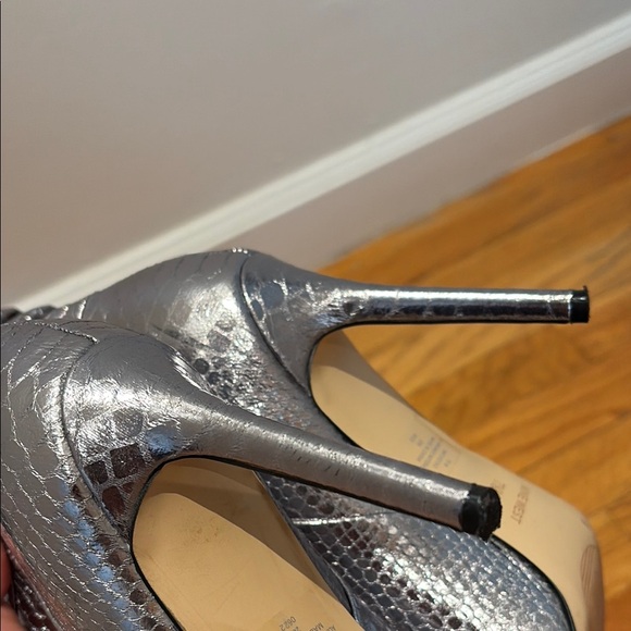 Silver Snakeskin Women's Boots - Picture 7 of 7
